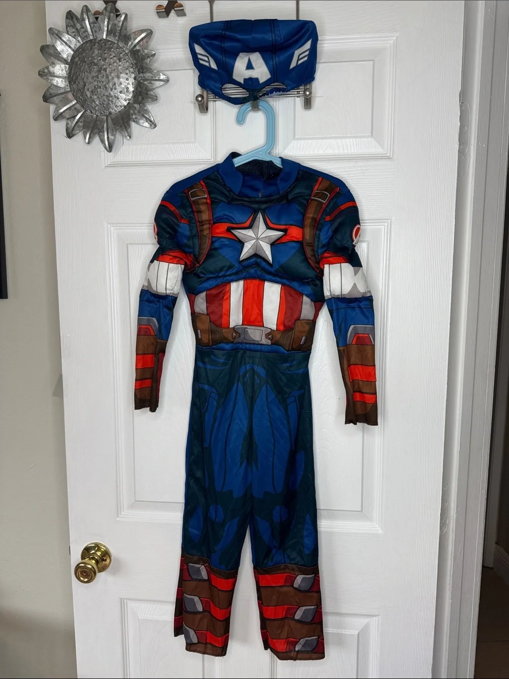 Marvel Captain America Muscle Kids Costume. Sz S.